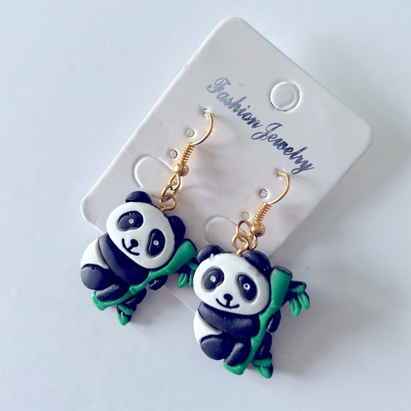 CLEARANCE Fashion Jewelry Panda Earrings - Picture 2 of 12